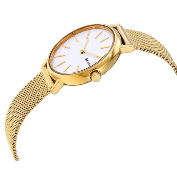 NWT Authentic Skagen Signatur Slim Quartz Silver Dial Women's Watch - Picture 2 of 3